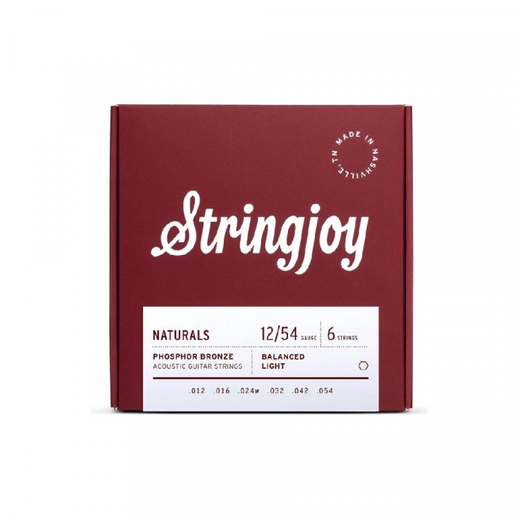 Stringjoy NATURALS Phosphor Bronze 12-54 磷青銅 6弦木吉他套弦 STRSJ-NB1254